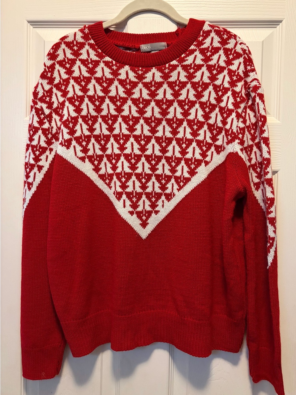 ASOS Red & Cream Fair Isle Sweater